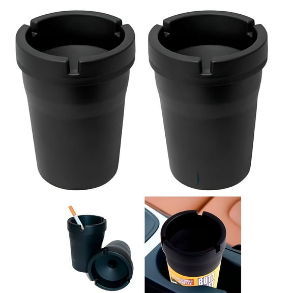 ACDANC 2 Jumbo Butt Bucket Ashtray Cigarette Extinguishing Car Cup Ash Holder Portable