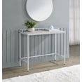 thumbnail image 2 of Brighton Console Table in White Mosaic Engineered Wood Top and White Frame, 2 of 9