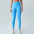 thumbnail image 5 of Xudanell Leggings, High Waisted Soft Pants Compression Workout Athletic Yoga Pants (Blue,L), 5 of 7