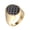 Gold, variant on Carbon Fiber Inlay Ring for Men Elliptical Stainless Steel Band with Woven Pattern Unique Statement Jewelry Silver Size 9