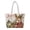 Cute Reindeer Print, variant on HUIACONG Vintage Snowman Cardinal Pattern Stitched Padded Handle Tote Bag Featherweight Large Capacity Festive Shoulder Purse for Christmas Shopping Travel Holiday Parties Daily