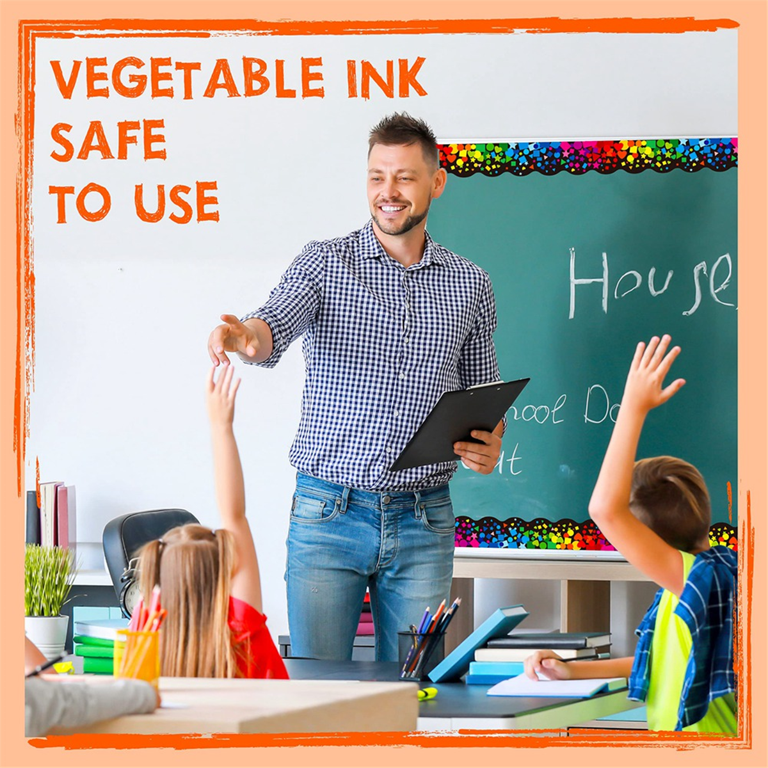 Yoklili 72 Feet Bulletin Board Borders - 2 Rolls Confetti Scalloped Border Trim For Classroom Decoration