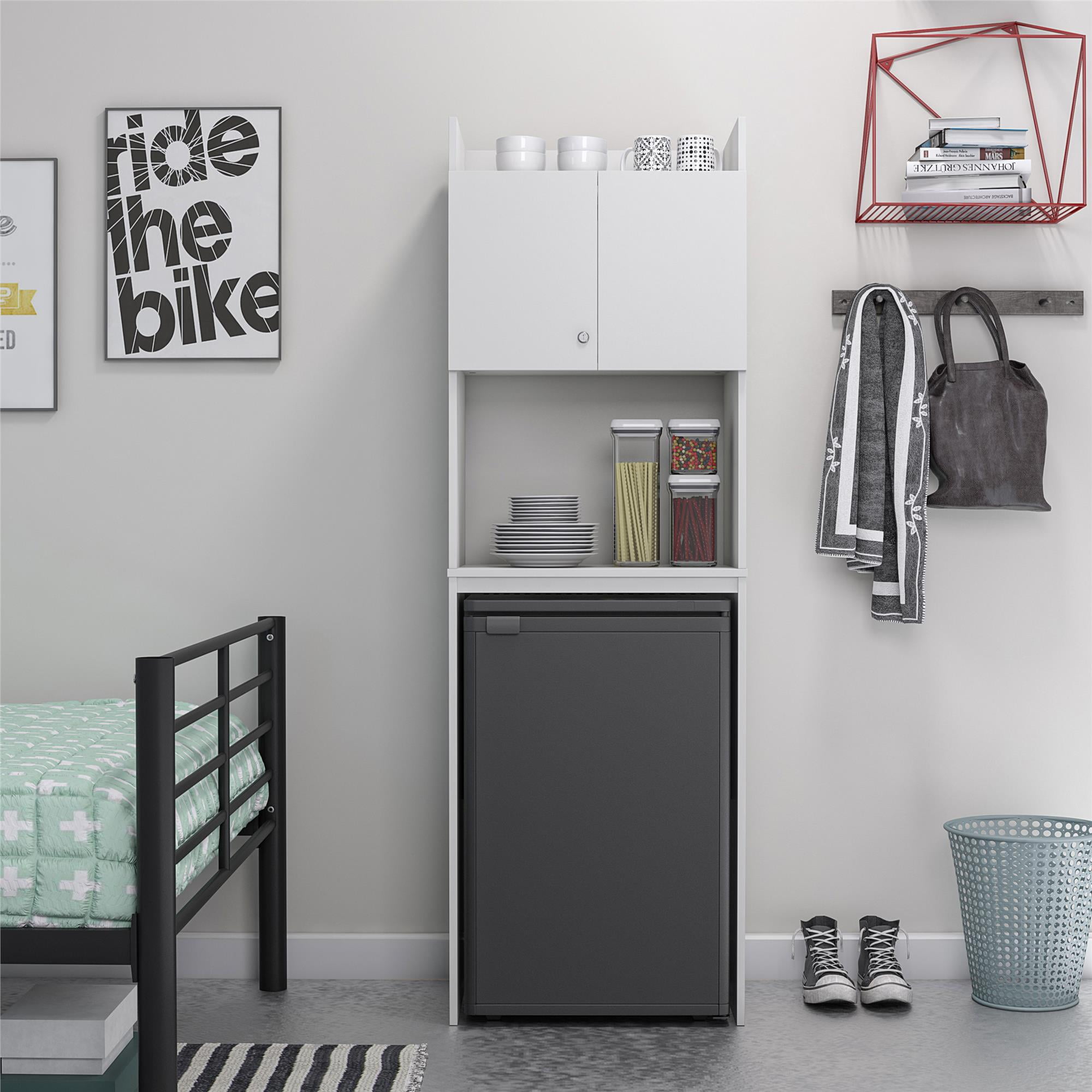 Ameriwood Home Youngstin Mini, Mini Refrigerator Cabinet Ikea