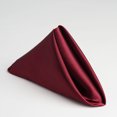 thumbnail image 3 of Balsa Circle 10 Pieces 20" Burgundy Satin Dinner Napkins Wedding Party, 3 of 6
