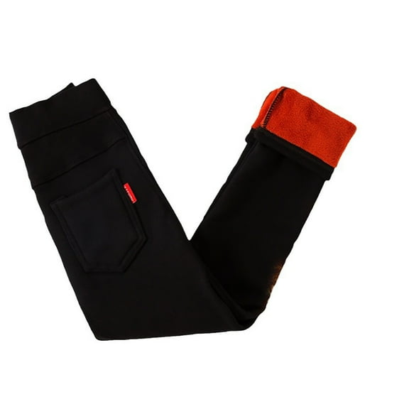 Akiihool Toddler Leggings Girls Fleece Lined Leggings Cotton Kids Winter Warm Leggings Thick Thermal Tights Pants (Black,3-4 Years)
