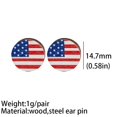 thumbnail image 2 of “Pendientes con diseño de bandera circular para celebraciones patrióticas del Día de la Independencia” Adornos navideños para el hogar bien vestidos Adorno conmemorativo de gato Piedras preciosas, 2 of 4