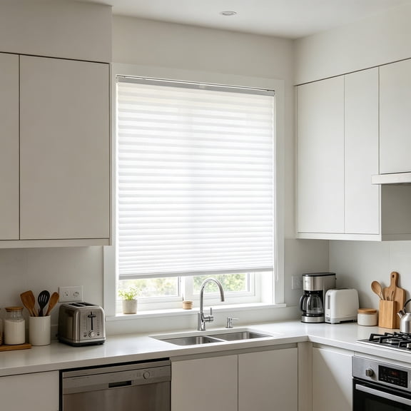 Bathroom Blinds, Half-transparent Soft Fabric Curtain With Both Waterproof And Roller Shutter Functions, Cordless Zebra Blinds for Windows