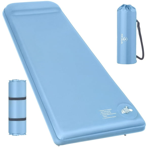 Colchón para Dormir de Camping Wevelel Espuma Viscoelástica de 7.9 cm de Grosor con Almohada