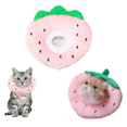 thumbnail image 1 of Collier de Récupération Chat Réglable pour les Chats et les Chiots, Collier de Protection Souple Cône Chat, Elizabeth Fraise Collier Mignon et Confortable, 1 of 5