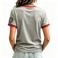 thumbnail image 4 of 9/11 25th Anniversary Shirt Womens WE Will Never Forget Tee Shirts | Lightweight Fabric, V Neck Short Sleeve Tops, American Flag, 2001-2026 25Th Anniversary Tops, Patriotic Honor Tee Shirt Gray,3XL, 4 of 4