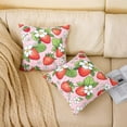 thumbnail image 3 of Red Strawberry Throw Pillow Covers Kawaii Strawberry Pillow Covers for Home Sofa Bed Couch for Kids Boys Girls Red Pink Cushion Covers Cute Fruits Theme Pillowcases, 20X20 Inches Set of 2, 3 of 6