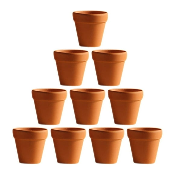 10 Pcs 3x3cm Petit Mini Pot en Terre Cuite Argile Céramique Poterie Jardinière Cactus Pots à Fleurs Pots de Pépinière pour Succulentes Idéal pour Plantes Bricolages Cadeau de Mariage