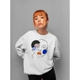 thumbnail image 2 of Line Art Woman Face Sweatshirt Women -Image by Shutterstock, Female x-Large, 2 of 4