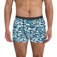 thumbnail image 2 of KLL Ocean Waves Men's Cotton Boxer Briefs Underwear-XX-Large, 2 of 7