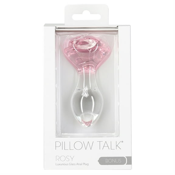 Pillow Talk Rosy Flower Glass Anal Plug Pink