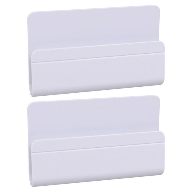 2pcs Multifunctional Wall Mounted Phone Rack Phone Holder Bracket for Home Office Shop (White)