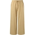 thumbnail image 4 of Women's Linen Palazzo Pants Summer Flowy Temperament Wide Leg Casual Pants with Pockets Drawstring Elastic High Waist Pant, 4 of 7