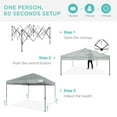 thumbnail image 3 of Best Choice Products 10x10ft Easy Setup Pop Up Canopy w/ 1-Button Setup, Wheeled Case, 4 Weight Bags - Silver, 3 of 10