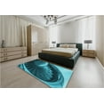 thumbnail image 5 of Ahgly Company Machine Washable Indoor Rectangle Transitional Dark Turquoise Green Area Rugs, 7' x 10', 5 of 7