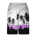 thumbnail image 4 of Hvot&aat Mens 2 in 1 Quick Dry Bathing Suits Drawstring Elastic Waist Beach Shorts with Lining Fashion Beach Print Pants, 4 of 5