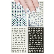ALLYDREW 4 Sheets Nail Stickers Nail Art Set - Chandelier & Moroccan Nail Stickers (4 sheets)