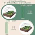 thumbnail image 7 of GIRACOA Extra Large Garden Netting & Hoops Kit - 30.2fts Ultra-Fine Insect Barrier Mesh Plant Cover with 6 Fiberglass Support Arches - DIY Grow Tunnel Protection for Raised Beds & Vegetables, 7 of 7