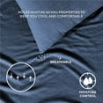 thumbnail image 3 of Sleepdown Jersey Knit Full Size Sheets 4pc|100% T-Shirt Cotton Blend Super Soft Breathable Jersey Sheets Full Size Bed | Stretchy Comfy Extra Deep Pocket All Season Jersey Full Size Bed Sheets, Denim, 3 of 8