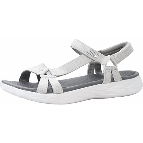Skechers Women's On-The-go 600-Brilliancy Sport Sandal, Black/White, 11 US