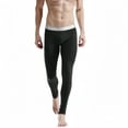 thumbnail image 1 of Pantalones Térmicos para Hombre, sin Necesidad de Ropa Interior, Capa Base, Ajuste Delgado, Parte Inferior de Ropa Interior Térmica de Tiro Bajo, Color Negro, Talla 4XL 1 Unidad, 1 of 7