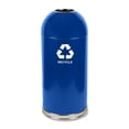 thumbnail image 1 of Witt Industries 415DTBL-R Acier Récipient de Recyclage Intérieur Standard à Dessus Ouvert de 15 Gallons avec Doublure Galvanisée, Légende « Recycle », Rond, Diamètre 15 Pouces x Hauteur 35 Pouces, Bleu, 1 of 3