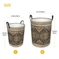 thumbnail image 3 of LNWH Laundry Basket, Native Indonesian Aztec Grey Art Pattern Foldable Laundry Hamper with Handles Waterproof, Medium Size, 3 of 8