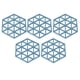 thumbnail image 2 of Tapete para cuencos, mantel individual hexagonal de silicona de 5 piezas, mantel individual hexagonal, tapete para platos, tecnología innovadora, 2 of 8