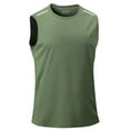 thumbnail image 2 of VgaVtl Mens Tank Tops Sleeveless Big and Tall Clothing for Men Plain Workout Sports Regular Casual Shirts,Green XL, 2 of 6
