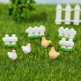 thumbnail image 4 of XDDST Farm Cute Animal Figurines Easter Toy Set Simulated Chicken Figurines Realistic Resin Mini Fence Toys Preschool Toy Figure Play Set for Collection Educational Props, 4 of 6