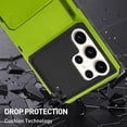 thumbnail image 4 of Wallet Case for Samsung Galaxy S23 Ultra Case with 4-Card Credit Card Holder Slot Shockproof Cover Hybrid Heavy Duty Protection Armor Phone Case Compatible with Samsung Galaxy S23 Ultra-Green, 4 of 12