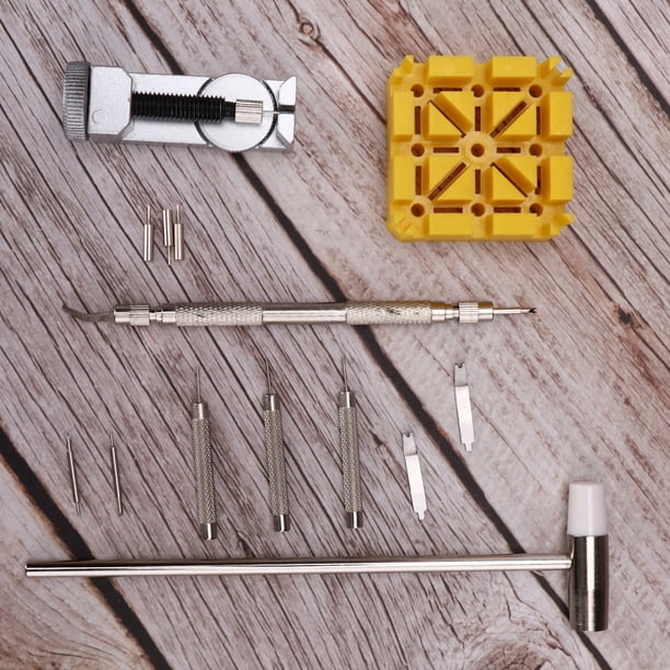 Kit de reparación de relojes, 14 piezas de herramientas de reparación de relojes Juego de reparación de relojes Kit de herramientas de reparación de relojes Rendimiento sólido