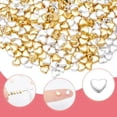 thumbnail image 5 of 1 Box 500Pcs Silver Heart Spacer Bead Gold Love Heart Beads Bulk Metal Alloy Mother's Day Heart Shaped Loose Bead with Small Hole, 5 of 5