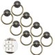thumbnail image 1 of 8pcs Vintage Cabinet Ring Knobs Round Antique Drawer Pulls Handle, 1 of 4