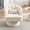 Velvet | Beige, variant on Swivel Accent Chair, 360°Swivel Barrel Chairs, Mid-Century Chair with Striped Backrest & Soft Cushion, Comfy Round Armchair Single Sofa for Living Room, Lounge, Bedroom