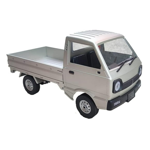 WPL D12 Voiture RC 1/10 Voiture Télécommandée RTR Voiture de Drift RC à l'Échelle Complète 2.4Ghz Camionnettes Tout-Terrain et Remorque Véhicule de Course RC Véhicule d'Escalade Modèle Haute Vitesse Jouets Argent