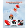 thumbnail image 3 of KFFKFF Ice Auger Drill Bit, 8in Diameter 39in Length, Cordless Nylon Ice Fishing Auger with 13.4in Extension Rod, Drill Adapter, Top Plate, and Blade Guard, 3 of 9