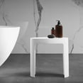 thumbnail image 5 of Ancona 17 in. Shower Bench in Pure Acrylic Stone in Matte White, 5 of 6