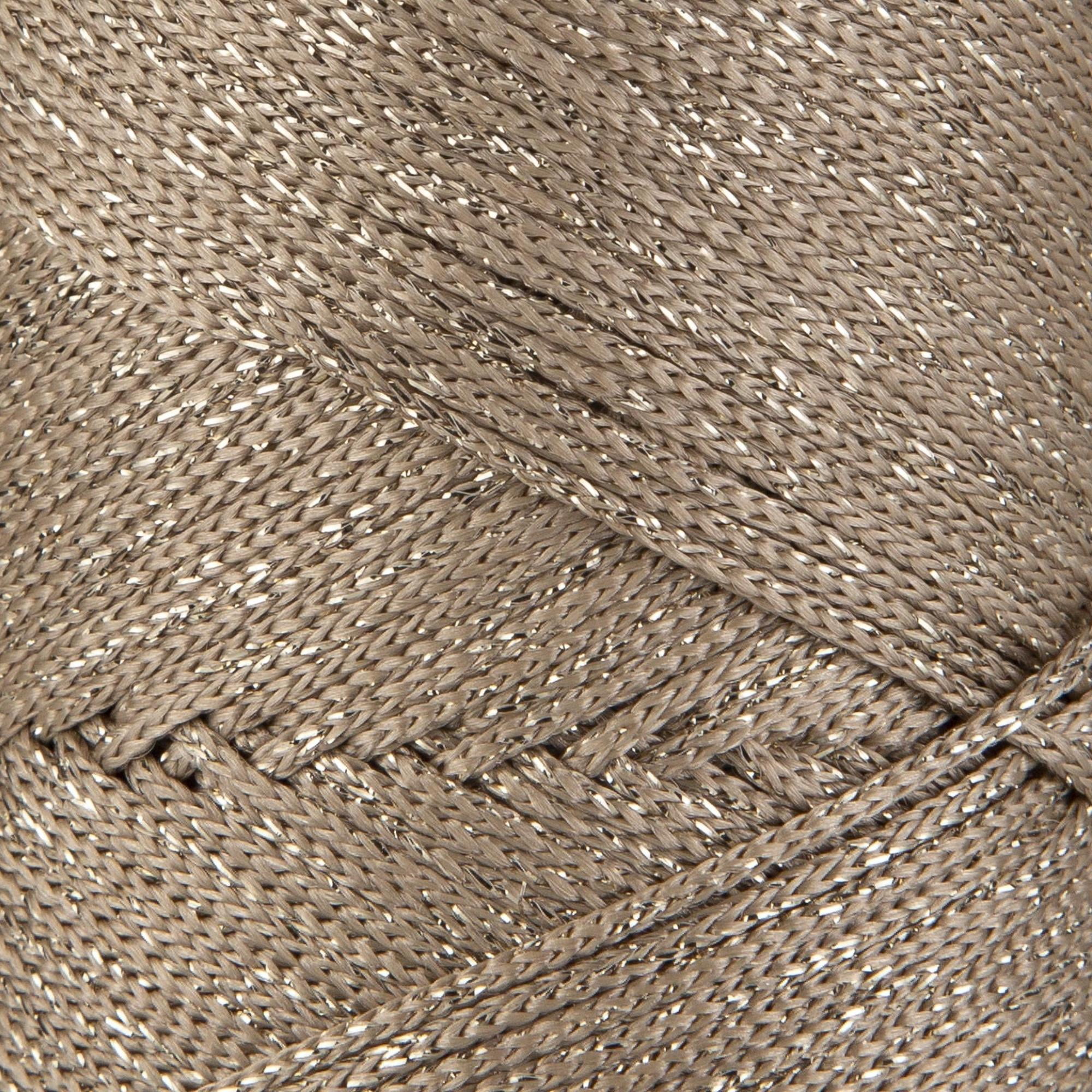 2 Skeins of Sensy Premium 2mm 251 Yards Sparkle Polyester Rope 90% Polypropylene 10% Polyester Cord Macrame Cord 2mm Crochet Bag Cord Macrame Rope Crochet Thread Gift for Knitter (Latte Sparkle)