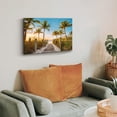 thumbnail image 5 of Ocean Canvas Wall Art Decor: Beach Coastal Scene Artwork Palm Tree Seascape Painting Print Horizontal Sunset Sea Theme Picture for Bathroom Bedroom Living Room, 5 of 6