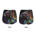 thumbnail image 3 of Gukieu Dragon with Colorful Tail Print Women's Sports Shorts with Drawstring Elastic Waistband for Running, Yoga, Fitness-XX-Large, 3 of 7