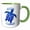 Green/White, variant on 3drose, Destin Florida Sailing Nautical Anchor If You Love Boating., 15oz Two-tone Blue Mug