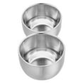 thumbnail image 2 of 2 Piezas Tazón de Jabón de Afeitar Tazón de Afeitar de Acero Inoxidable Taza de Afeitar de Doble Capa Taza de Jabón de Afeitar de Metal para Hombres Accesorios de Afeitar 200 ml, 2 of 6