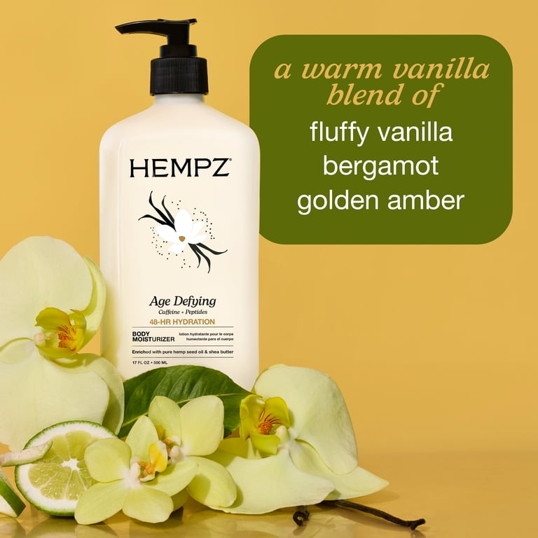Hempz, Moisturizing Lotion, Age Defying, 17 oz, Caffeine and