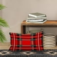 thumbnail image 2 of Tartan Plaid Decorative Pillow Covers, Royal Stewart Tartan Classic Red Scottish Plaid Double Sided Throw Pillow Covers Sofa Cushion Cover Lumbar 12 x 20 Inches(Set of 2), 2 of 4