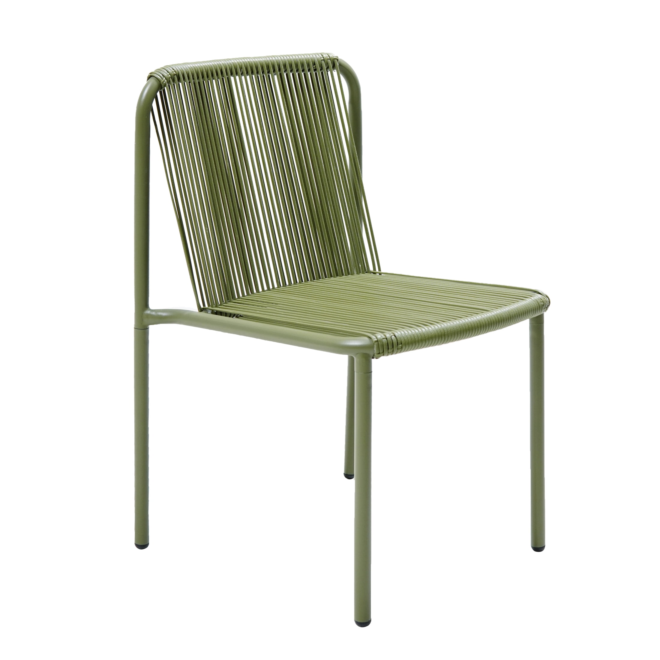 Christopher Knight Home Modern Rattan Patio Dining Chairs, Metal Frame, Green, Set of 2